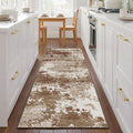 Brown Rug Runners for Hallways Kitchen 2.6x8 Non Slip Washable Entryway Runner by Acapet