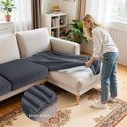 Hokway Chaise Cover and Couch Cushion Covers Set, Separate Sectional Sofa - Image 5