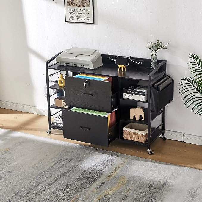 45" File Cabinet for Home Office, Mobile Office Storage Cabinet - Image 7