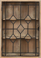 Kate and Laurel Megara Decorative Wooden Wall Hanging Curio Cabinet - Image 4