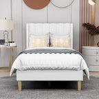 AGARTT Upholstered Platform Bed Frame Twin Size - Image 3
