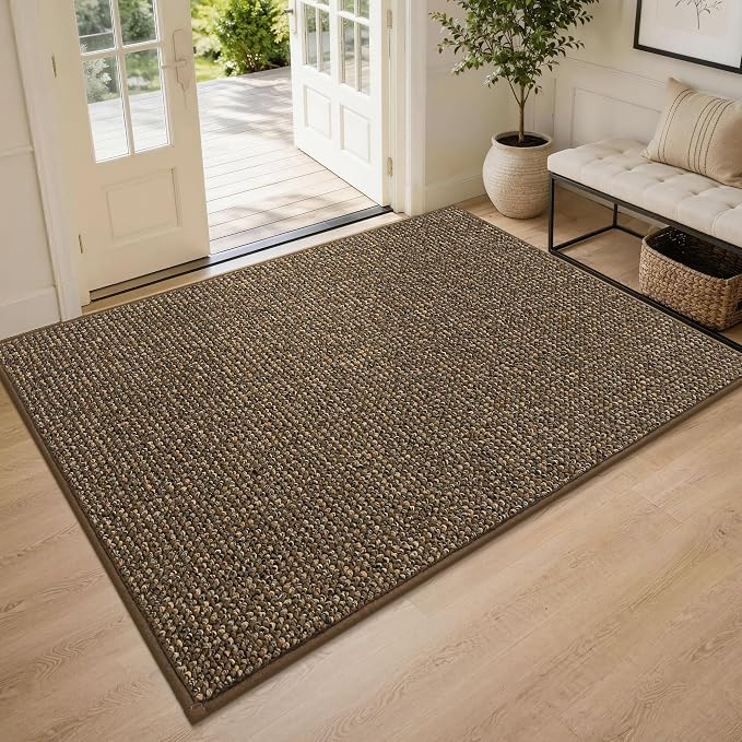 BEQHAUSE Dirt Trapper Door Mat 48" x 72", Non-Slip Washable Doormats, Low by BEQHAUSE