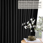 Black 84 Inch Pinch Pleated 100% Blackout Curtains - Image 4