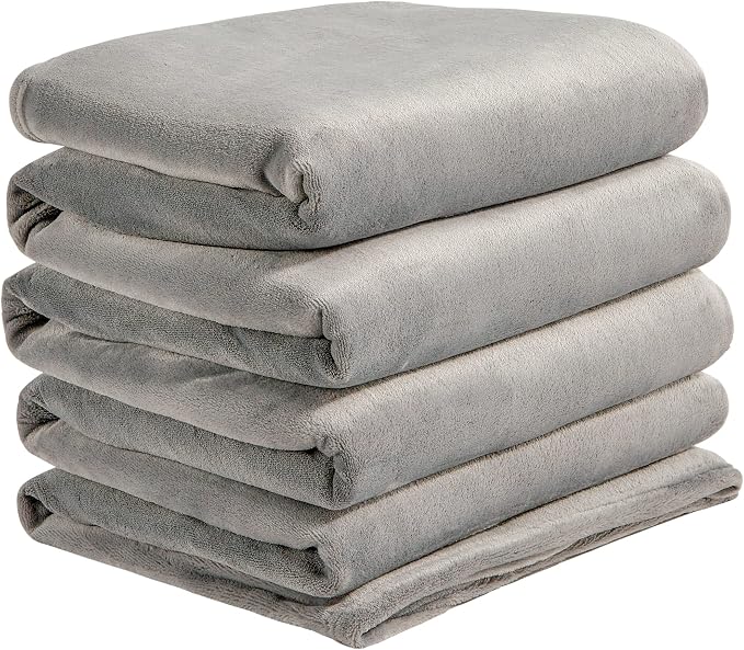 BEDELITE Fleece Blanket Soft Plush Oversized Bed Blanket Grey 120"x120" | Ultra - Image 9