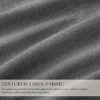 Dark Grey Pleated Thick Linen Blackout Curtains 100 Inches Long - Image 3