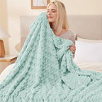 EXQ Home Gentle Soft Fleece Throw Blanket – Cozy Lightweight 3D Imitation - Image 4