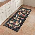 DUKINO 2x4 Entryway Rug, Floral Washable Kitchen Rugs Non Slip, Soft Indoor - Image 6