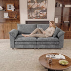 Modern Loveseat Sofa Chenille Cloud Couch - Image 4
