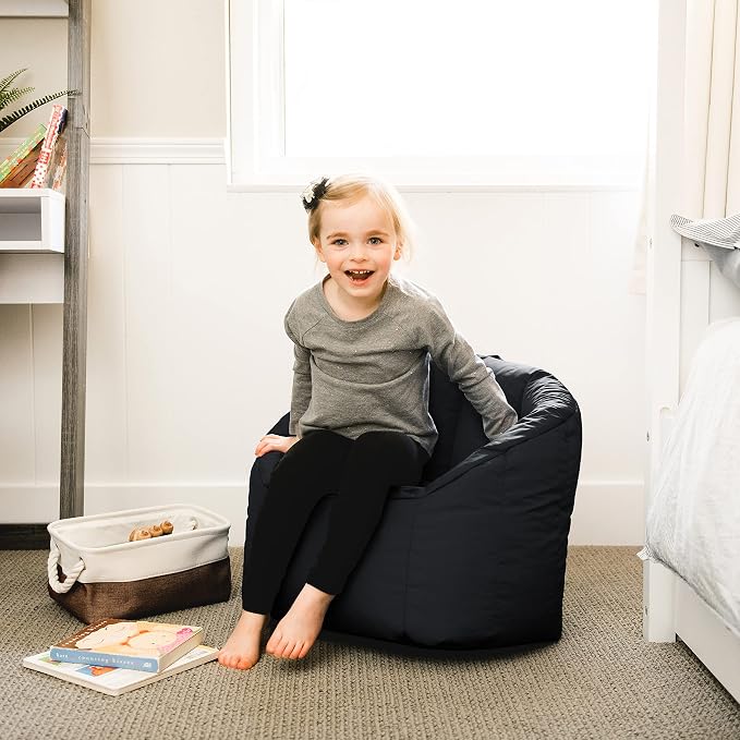 Big Joe Milano Kid's Smartmax Black Beanbag Chair - Image 6