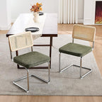 Zesthouse Natural Rattan Dining Chairs Set of 2, Mid Century Modern Dining - Image 2