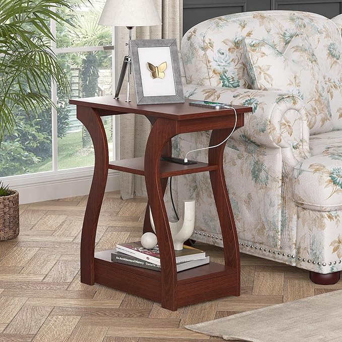 FROMJBEST End Tables Living Room, Cherry End Table - Image 4