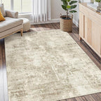 Soalmost Abstract Area Rug 6x9 for Living Room Washable Rugs Beige/Gray | - Image 9