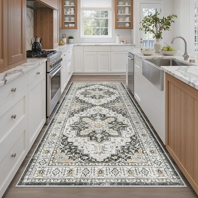 Madane 4x8 Wide Hallway Runner Rug Washable - Image 2