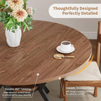 42" Round Dining Table for 4, Farmhouse Kitchen Table - Image 6