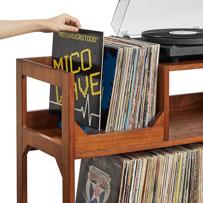 Crosley Furniture Asheville Mid-Century Modern Media Console Record Player Stand - Image 11