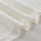 Natural Pinch Pleated Linen Semi Sheer Curtains 54 Inch Length 2 Panels | - Image 8