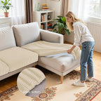 Hokway Chaise Cover and Couch Cushion Covers Set, Separate Sectional Sofa - Image 3