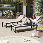 Crestlive Products Pool Lounge Chair Outdoor Set of 2, Chaise Lounge Chairs - Image 8