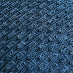 Set of 4 Blue Decorative Throw Pillow Covers 16x16 Inch Corduroy Pillow Covers - Image 5