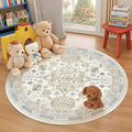 Round Rug 6ft, Circle Rug for Dining Room Table, Dining Room, Nursery Room by Zesthome