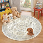Round Rug 6ft, Circle Rug for Dining Room Table, Dining Room, Nursery Room by Zesthome