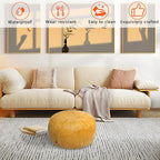 Thgonwid Unstuffed Moroccan Storage Pouf Foot Stool Ottoman Seat Handmade Faux - Image 7