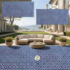 SAND MINE Reversible Mats, Plastic Straw Rug, Modern Area Rug, Large Floor Mat - Image 3