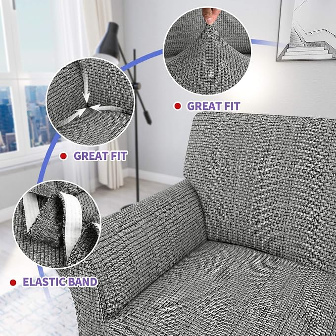 ZNSAYOTX 4 Piece Sofa Covers for Living Room Anti Slip Stretch Couch Covers for - Image 3