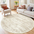 Round Rug 5ft, Circle Rug for Dining Room Table, Dining Room, Nursery Room by Restydon
