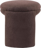 Furniture of America Rami Modern 18-inch Solid Wood Upholstered Ottoman - Image 6
