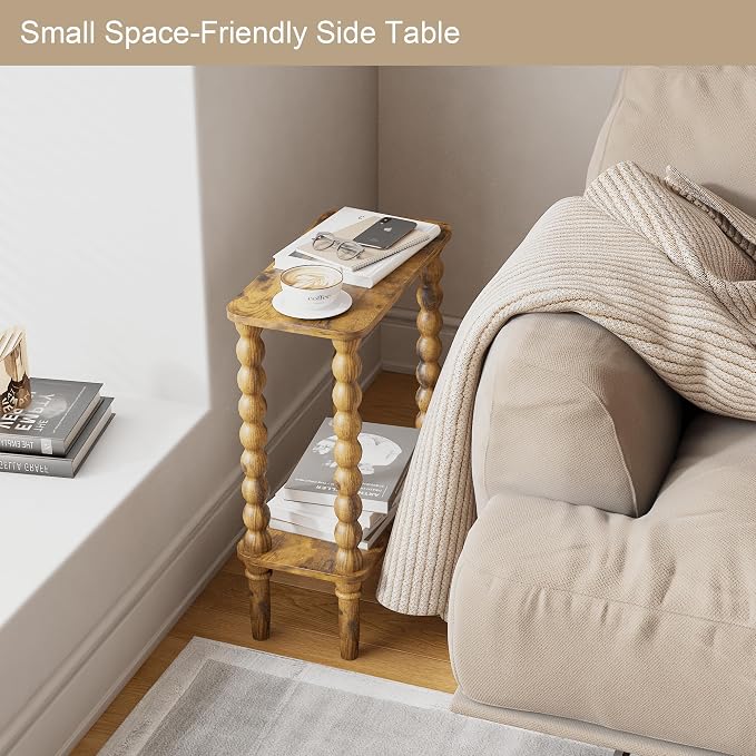 Veegle Narrow Side Table, Small End Table - Image 4