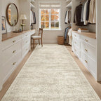 Soalmost Washable 4x10 Hallway Runner Rug Non-Slip Kitchen Entry Rugs Beige | by Soalmost