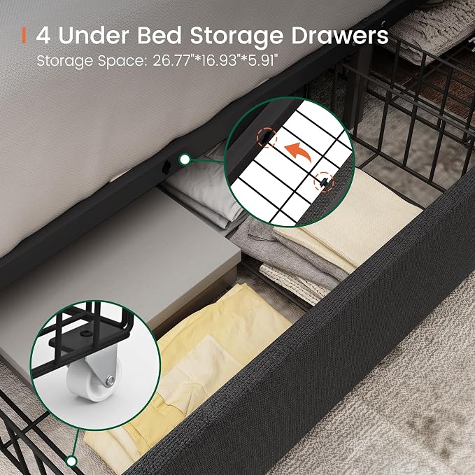 LARMACE Queen Size Bed Frame - Image 5