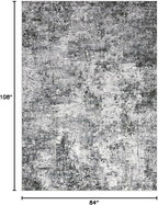 DMOYEST Area Rug Living Room Rugs 7x9 Washable Abstract Grey Carpet | Neutral - Image 2