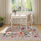DUKINO 3x5 Area Rug, Floral Washable Rug - Image 3