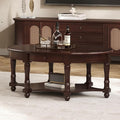 Merax 45" Vintage Oval Rubber Wood Coffee Table by Merax