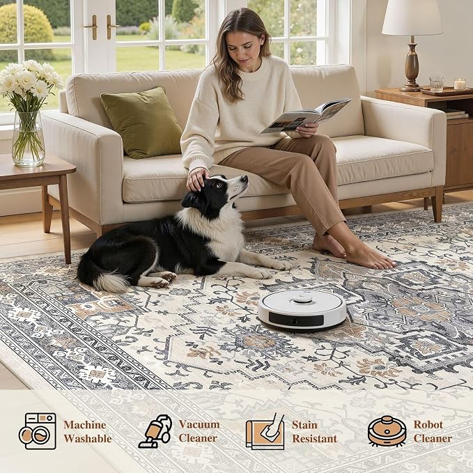 UERMEI 5x7 Area Rug Living Room Rugs - Image 7
