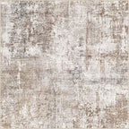 UERMEI Square Area Rugs : Washable 5x5 Neutral Modern Abstract Carpet - Image 9
