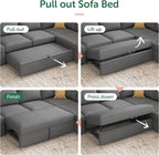 HONBAY Sectional Sleeper Sofa - Image 6