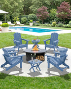 SERWALL Folding Adirondack Side Table, Portable Small Outdoor Table, Weather - Image 12