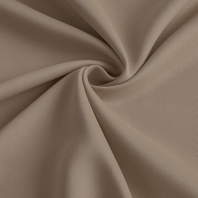 Cappuccino Pinch Pleated 72 Inch Wide Curtains 72 x 95, Thermal Insulated Noise - Image 7