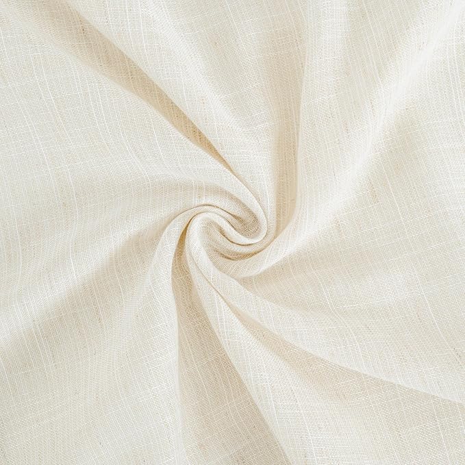 BGment 108 Inches Long Ivory Linen Curtains - Image 9