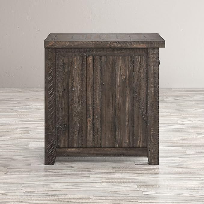 Jofran Madison County Pine Reclaimed Chairside End Table, Barnwood Brown - Image 2