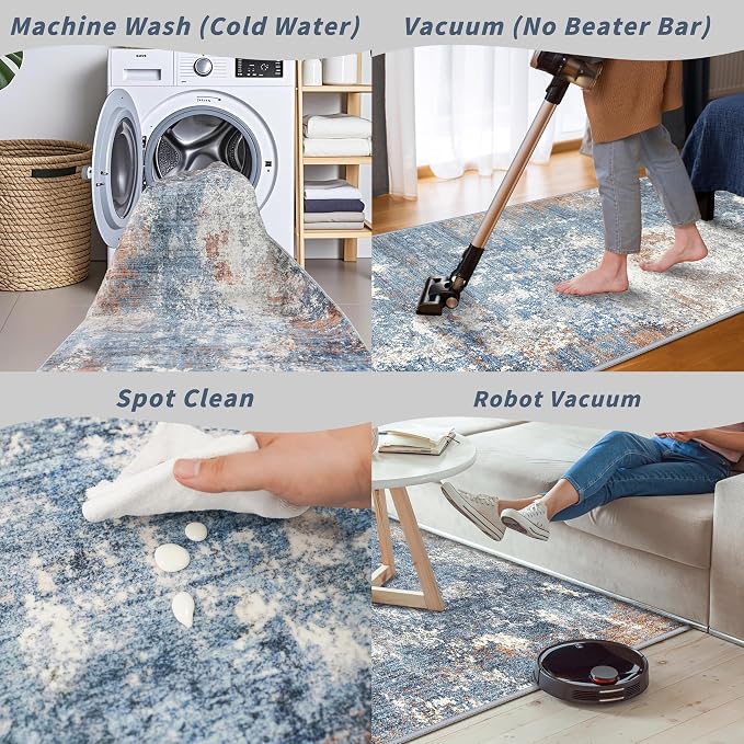 3x12 ft Long Hallway Runner Rug Non-Slip Washable Carpet Runner - Image 7