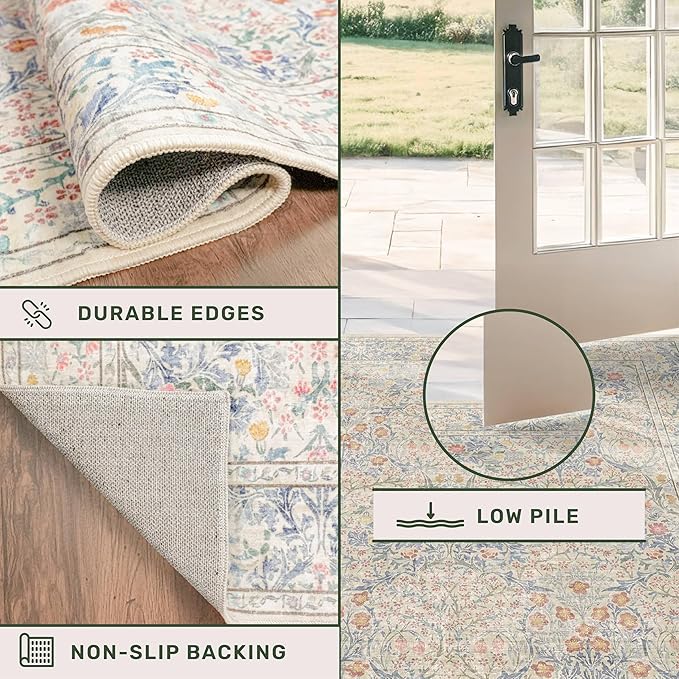 3x5 Washable Area Rug for Bedroom Beside Bed Mat, Large Kitchen, Entryway Rug - Image 5