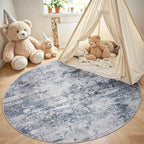 Aelenmu Round Rug 5ft Washable Rug - Image 4