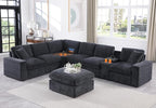 Ball & Cast 127" Oversized Modular L-Shaped Sectional Sofa, Large Chenille by BallCast