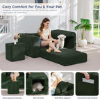 MAXYOYO Folding Sofa Couch, Convertible Floor Sofa - Image 7
