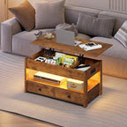WLIVE Coffee Table, Lift Top Coffee Table - Image 2