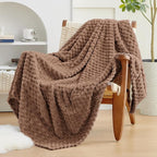 EXQ Home Gentle Soft Fleece Throw Blanket – Cozy Lightweight 3D Imitation by EXQHomeTexitleCoLtd